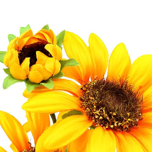 Floristik24 Girasoles flores artificiales Ø9cm amarillo L24cm 4pcs