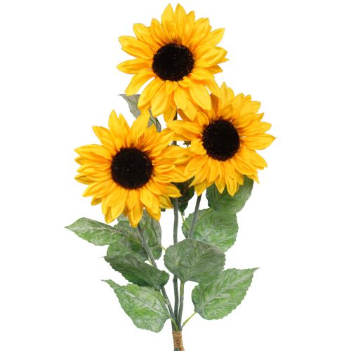 Floristik24 Plantas artificiales, girasol artificial flores artificiales amarillo 74cm 3pcs