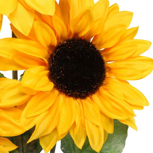 Floristik24 Plantas artificiales, girasol artificial flores artificiales amarillo 74cm 3pcs