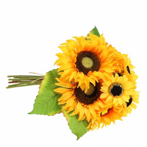 Floristik24 Ramo decorativo girasol racimo amarillo 30cm