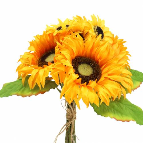 Floristik24 Ramo decorativo girasol racimo amarillo 30cm