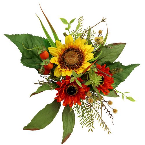 Floristik24 Ramo de girasoles amarillo 24cm