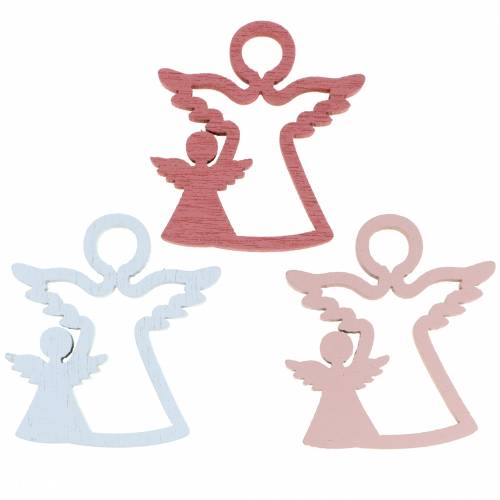 Artículo Adornos dispersos ángel rosa/blanco 24 piezas