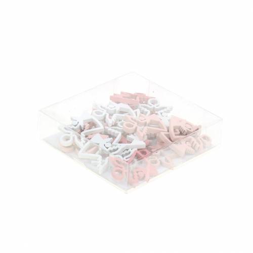 Artículo Adornos dispersos ángel rosa/blanco 24 piezas