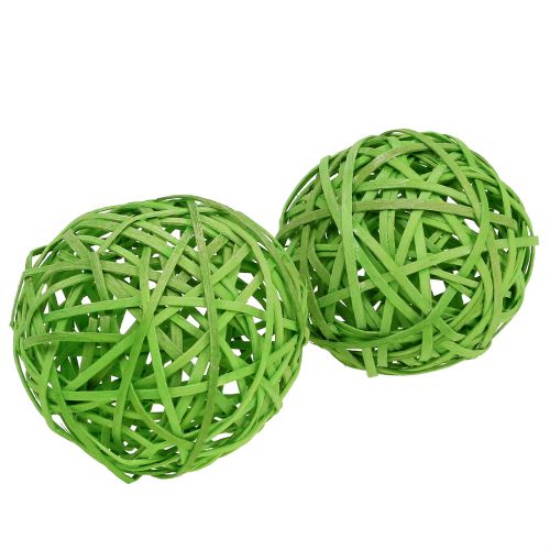 Floristik24 Spanball verde claro Ø8cm 4pcs