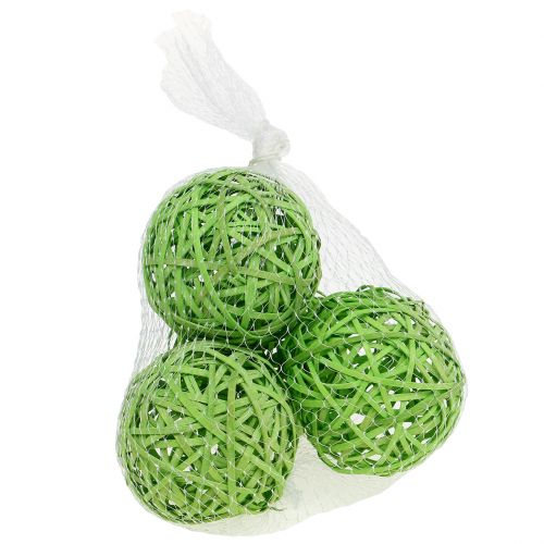 Floristik24 Bola chip verde claro Ø8cm 4uds