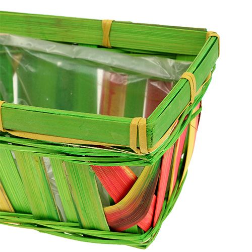 Floristik24 Cesta Span cuadrada multicolor 15cm 12uds