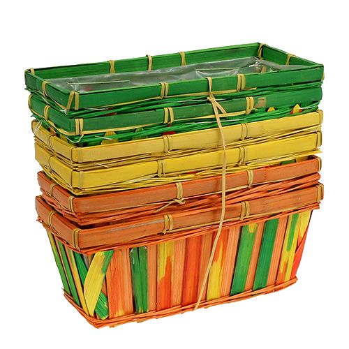 Artículo Cesta de patatas cuadrada multicolor 25cm 9 uds.