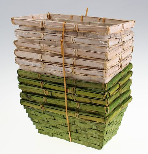 Conjunto de aglomerado cuadrado verde / blanco 10 piezas | Floristik24.es