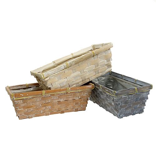 Juego de cestas para patatas fritas cesta para plantas blanco/gris/marrón 6 piezas 25/12cm