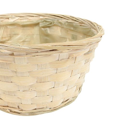 Floristik24 Bandeja de virutas redonda blanqueada 8ud. Ø20cm