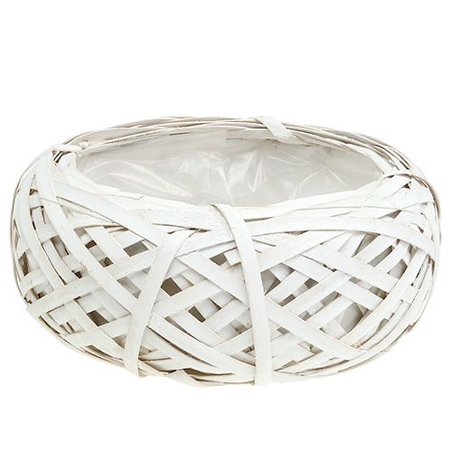 Floristik24 Aglomerado para plantar blanco Ø25cm H10cm