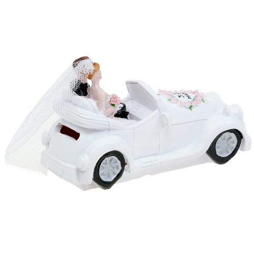 Floristik24 Hucha coche de boda 14,5cm