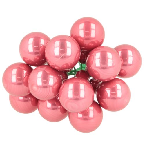 Adornos navideños en alambre, juego de mini bayas brillantes con efecto espejo, 20 mm, 140 piezas | Floristik24.es