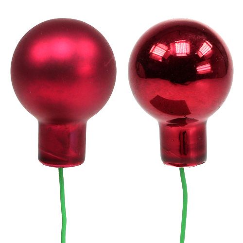 Artículo Bayas espejo 20mm rojo 140uds