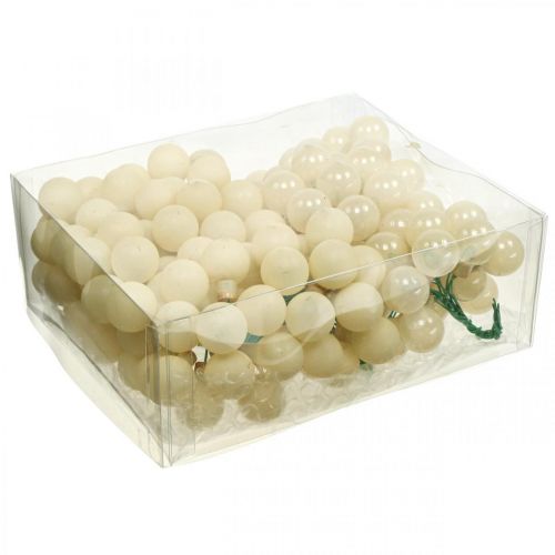 Artículo Mini bolas navideñas crema mix mate/brillante Ø20mm 140uds
