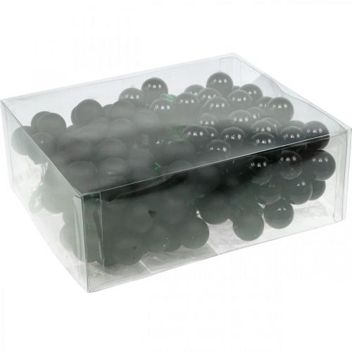 Artículo Mini bolas navideñas sobre alambre vidrio negro Ø20mm 140 piezas