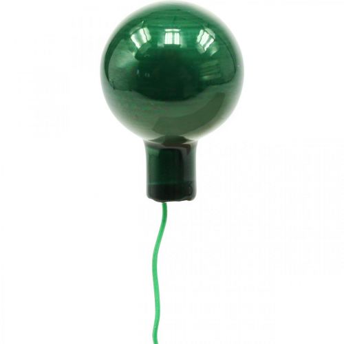 Artículo Mini bolas navideñas en alambre Ø25mm cristal verde 140p