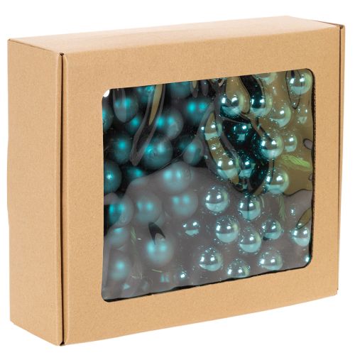 Mini adornos navideños en mezcla de acabado brillante y mate con bayas espejadas, 20 mm, 140 unidades. | Floristik24.es