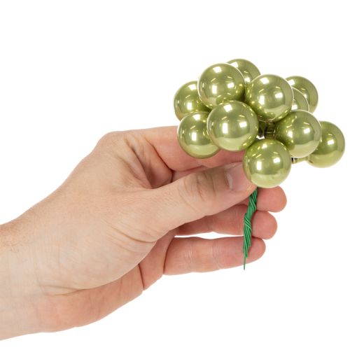 Mini adornos navideños en alambre, con bayas coloridas espejadas, 25 mm, 140 unidades. | Floristik24.es