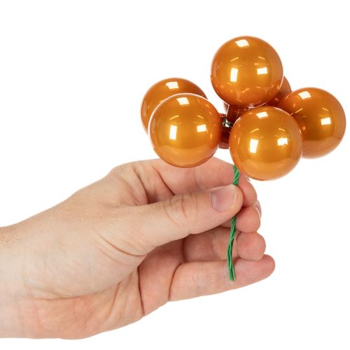 Mini adornos navideños en alambre, bayas espejadas, coloridos, 40 mm, 32 piezas | Floristik24.es