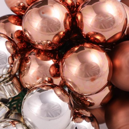 Artículo Espejo bayas cristal Navidad plata albaricoque Ø20mm 140 piezas