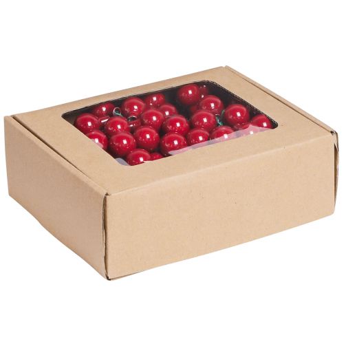 Artículo Bolas navideñas de cristal rojo con bayas de espejo Ø20mm 140 uds.