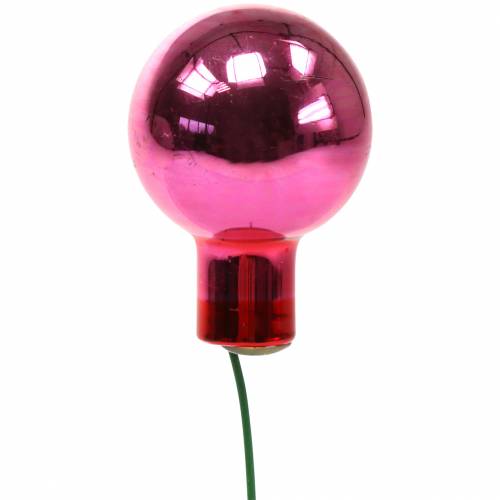 Floristik24 Decoración navideña Mini-bolas Vidrio Rosa Ø2cm 144pcs