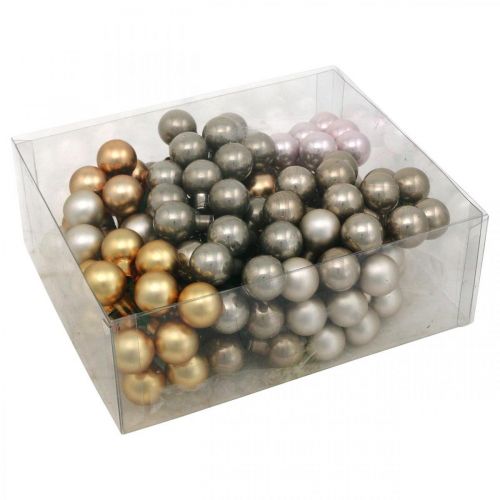 Floristik24 Mini bola navideña cristal metalizado espejo bayas Ø20mm 140ud