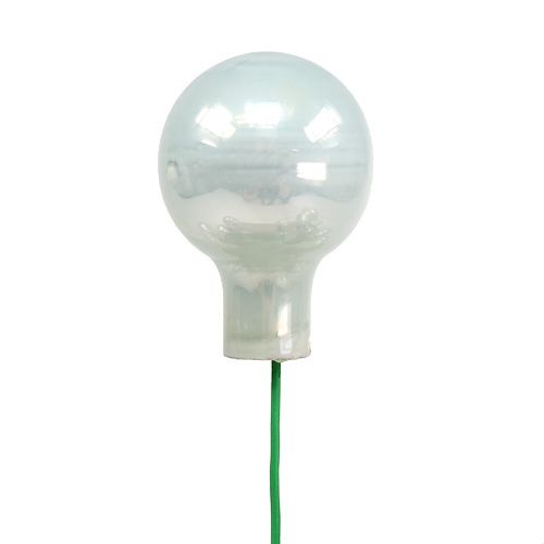 Artículo Bayas espejo Ø2cm esmalte blanco 140uds
