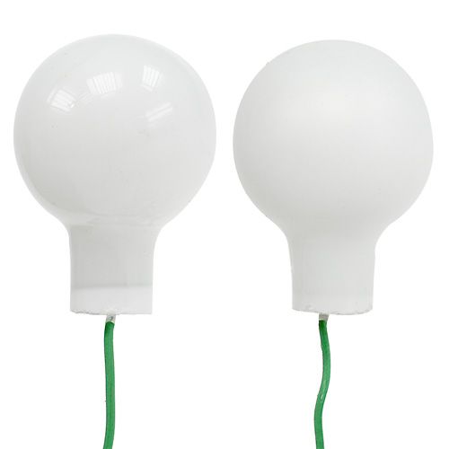Artículo Bayas de espejo Ø2cm blanco mate, brillante 140 piezas
