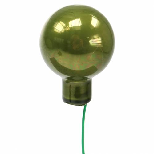 Floristik24 Decoración navideña espejo bayas verde Ø2,5cm 140p