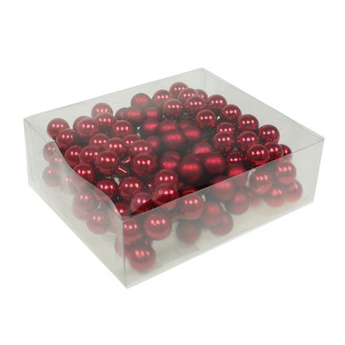 Floristik24 Bayas espejo Bordo Mix Ø25mm 140uds