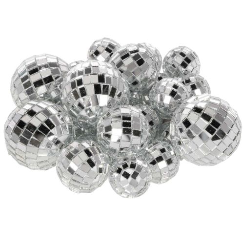 Bolas de espejo decorativas, elemento de decoración para fiestas, plateadas, 2-4 cm, 50 unidades comprar | Floristik24.es