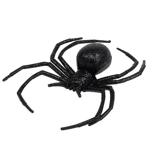 Araña negra 16cm con mica