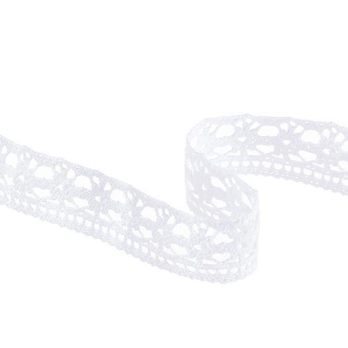 Artículo Cinta decorativa cinta de encaje blanco cinta decorativa encaje A25mm L20m