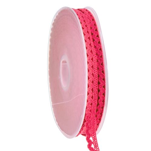 Floristik24 Cinta decorativa encaje de cinta decorativa rosa A9mm L20m