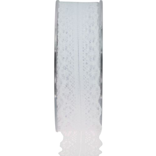 Cinta de encaje cinta de regalo cinta decorativa blanca encaje 28mm 20m