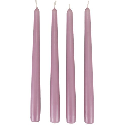 Floristik24 Velas cónicas Velas Wenzel lila 250/23mm 12 piezas