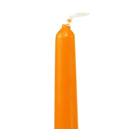 Floristik24 Velas Taper 250/23 Naranja 12uds