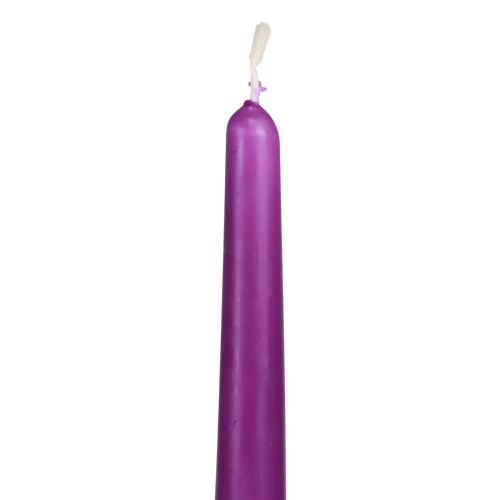 Floristik24 Velas cónicas Velas Wenzel violeta 250/23mm 12 piezas