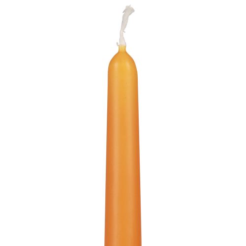 Artículo Velas cónicas, velas de palo, velas Wenzel, naranja, 250/23 mm, 12 piezas