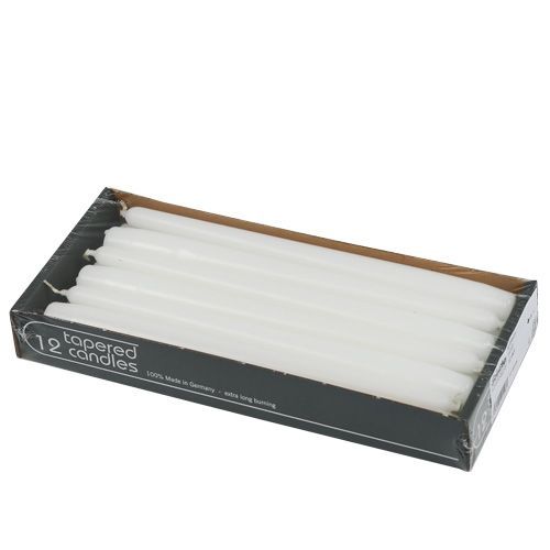 Artículo Velas cónicas 250/23 velas blancas 12 piezas