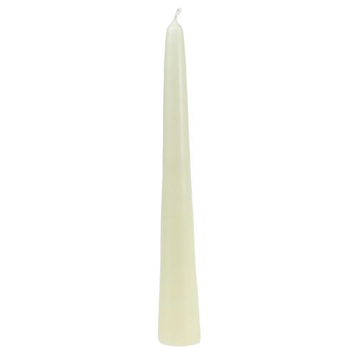 Floristik24 Velas puntiagudas 300/40 8pcs. wollweiß