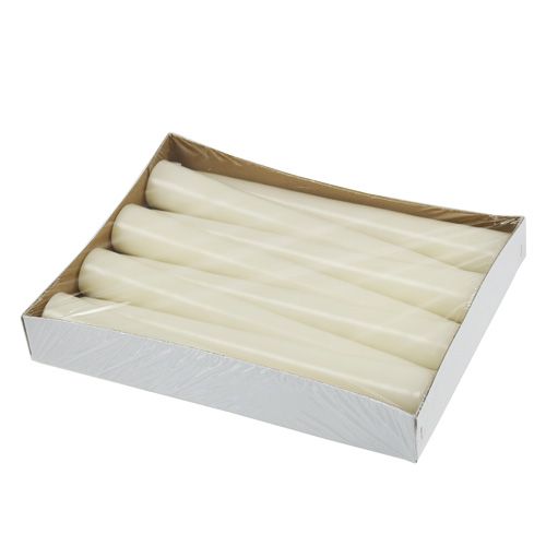 Floristik24 Velas puntiagudas 300/40 8pcs. wollweiß