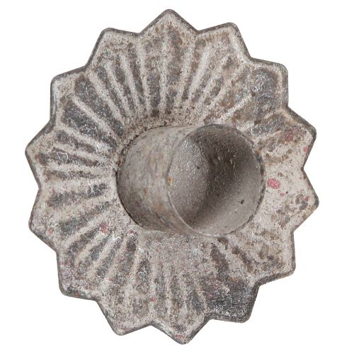 Artículo Portavelas cónico para pegar gris antiguo 7×8,5cm 4ud