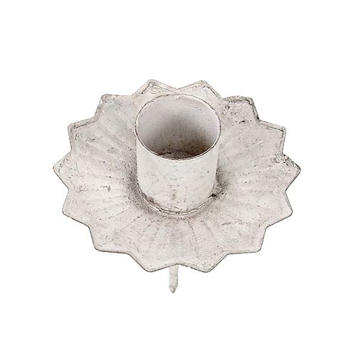 Floristik24 Portavelas cónico para pegar Ø7cm crema 4 piezas