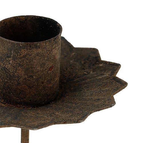 Artículo Portavelas cónico para inserción Ø7cm óxido 4ud
