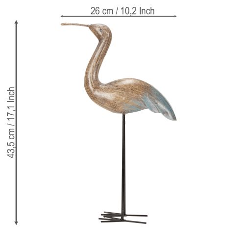 Artículo Figura decorativa de pájaro para un diseño elegante de hogar y jardín, 43 cm