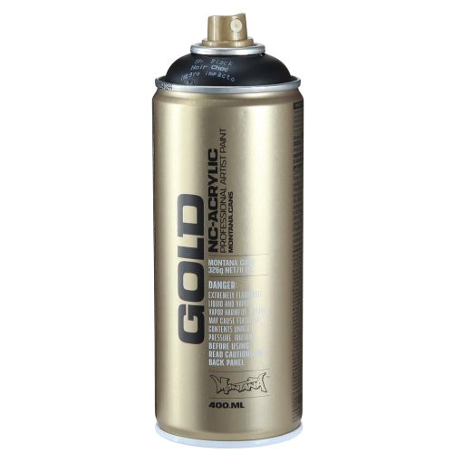 Artículo Pintura en aerosol negra Montana Gold pintura en aerosol acrílica 400ml